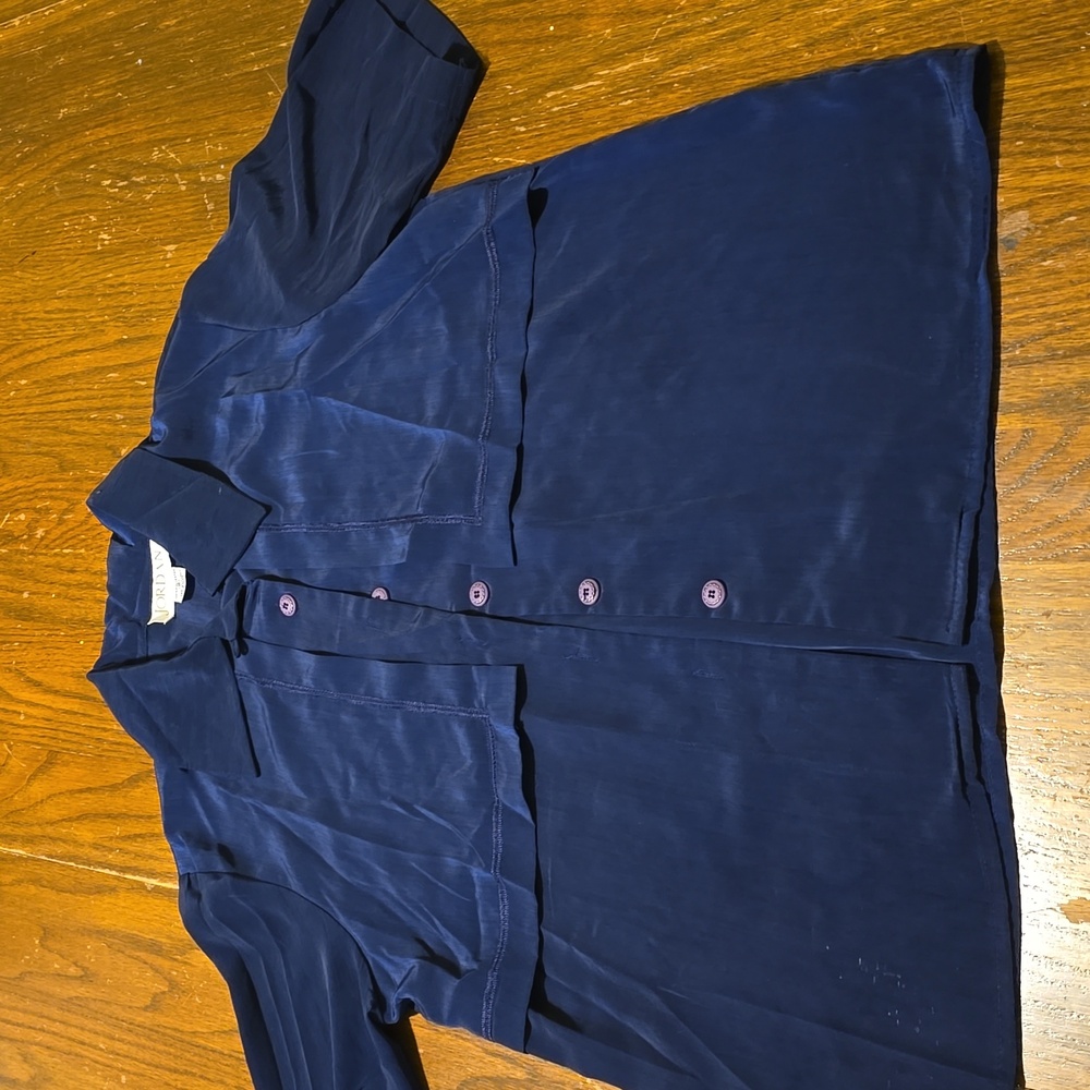 Women's Jordan Vintage Women’s Short Sleeve Blue Blouse, Sz 8